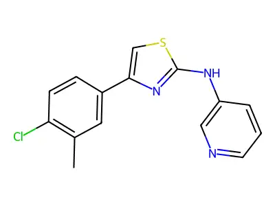 (4-(4-Chloro-3-methylphenyl)(2,5-thiazolyl))-3-pyridylamine structure