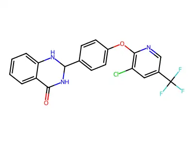 2-(4-(3-CHLORO-5-(TRIFLUOROMETHYL)-2-PYRIDYLOXY)PHENYL)-1,2,3-TRIHYDROQUINAZOLIN-4-ONE structure