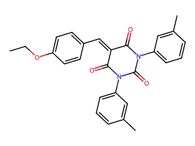 5-[(4-ethoxyphenyl)methylidene]-1,3-bis(3-methylphenyl)-1,3-diazinane-2,4,6-trione structure