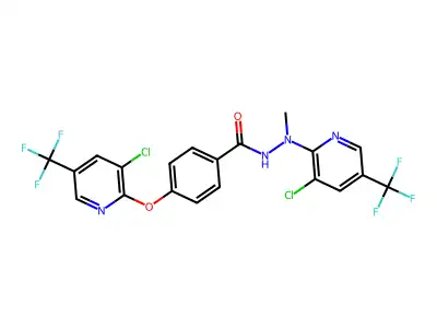 N-((3-CHLORO-5-(TRIFLUOROMETHYL)(2-PYRIDYL))METHYLAMINO)(4-(3-CHLORO-5-(TRIFLUOROMETHYL)(2-PYRIDYLOXY))PHENYL)FORMAMIDE structure