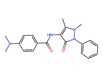 4-(dimethylamino)-N-(1,5-dimethyl-3-oxo-2-phenylpyrazol-4-yl)benzamide structure