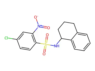((4-Chloro-2-nitrophenyl)sulfonyl)-1,2,3,4-tetrahydronaphthylamine structure