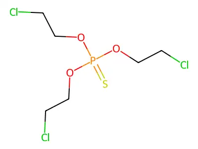 O,O,O-Tris(2-chloroethyl) phosphorothioate structure