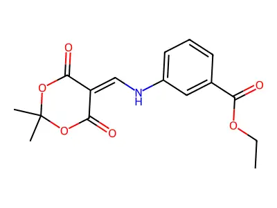 Ethyl 3-[(2,2-dimethyl-4,6-dioxo-1,3-dioxan-5-ylidene)methylamino]benzoate structure