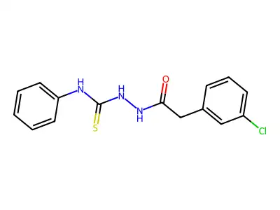 1-(2-(3-Chlorophenyl)acetyl)-4-phenylthiosemicarbazide structure