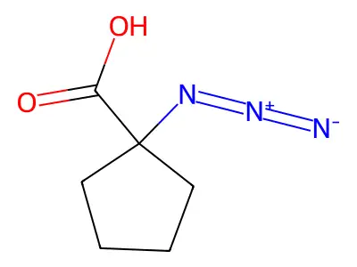 1-azidocyclopentane-1-carboxylic Acid structure