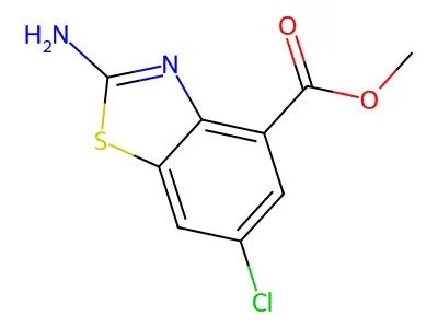 Methyl 2-amino-6-chloro-1,3-benzothiazole-4-carboxylate structure