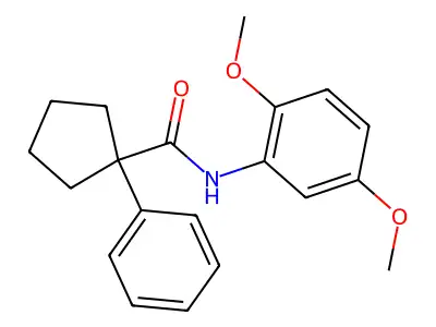 N-(2,5-dimethoxyphenyl)-1-phenylcyclopentane-1-carboxamide structure