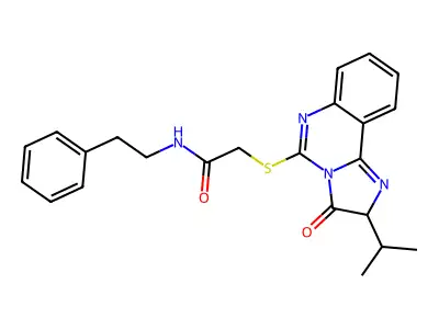 2-{[3-oxo-2-(propan-2-yl)-2H,3H-imidazo[1,2-c]quinazolin-5-yl]sulfanyl}-N-(2-phenylethyl)acetamide structure
