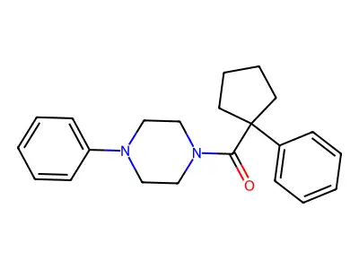 Phenylcyclopentyl 4-phenylpiperazinyl ketone structure