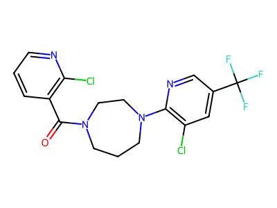C17H15Cl2F3N4O structure
