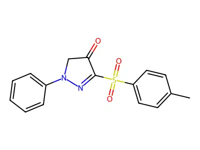 3-((4-Methylphenyl)sulfonyl)-1-phenyl-2-pyrazolin-4-one structure