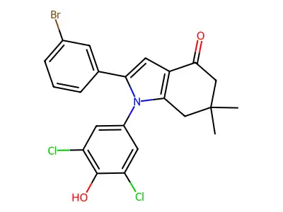 C22H18BrCl2NO2 structure