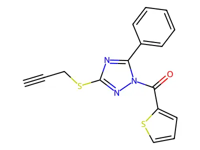 5-Phenyl-3-prop-2-ynylthio(1,2,4-triazolyl) 2-thienyl ketone structure