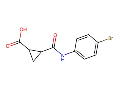 2-[(4-bromophenyl)carbamoyl]cyclopropane-1-carboxylic Acid structure