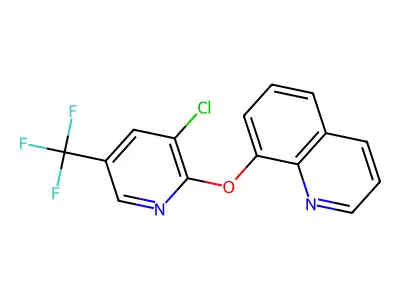 3-Chloro-2-(8-quinolyloxy)-5-(trifluoromethyl)pyridine structure