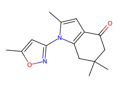 2,6,6-Trimethyl-1-(5-methylisoxazol-3-YL)-5,6,7-trihydroindol-4-one structure