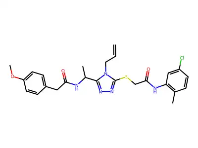 N-[1-[5-[[2-[(5-Chloro-2-methylphenyl)amino]-2-oxoethyl]thio]-4-(2-propen-1-yl)-4H-1,2,4-triazol-3-yl]ethyl]-4-methoxybenzeneacetamide structure