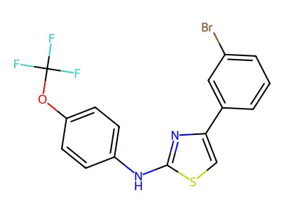 4-(3-bromophenyl)-N-[4-(trifluoromethoxy)phenyl]-1,3-thiazol-2-amine structure