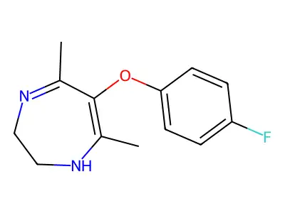 6-(4-fluorophenoxy)-5,7-dimethyl-2,3-dihydro-1H-1,4-diazepine structure