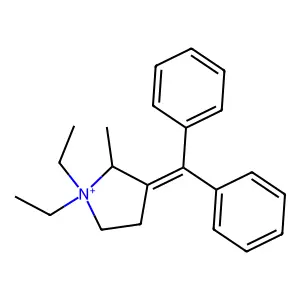 3-(Diphenylmethylene)-1,1-Diethyl-2-Methylpyrrolidinium structure