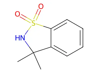 2,3-Dihydro-3,3-dimethyl-1,2-benzisothiazole 1,1-dioxide structure