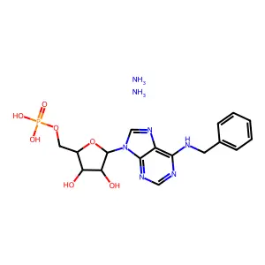 5'-Adenylic acid, N-benzyl-, diammonium salt structure