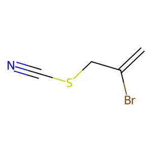 Thiocyanic acid, 2-bromoallyl ester structure