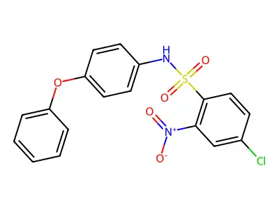 4-chloro-2-nitro-N-(4-phenoxyphenyl)benzenesulfonamide structure