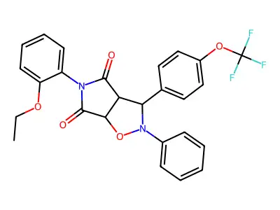 5-(2-ethoxyphenyl)-2-phenyl-3-[4-(trifluoromethoxy)phenyl]dihydro-2H-pyrrolo[3,4-d][1,2]oxazole-4,6(3H,5H)-dione structure