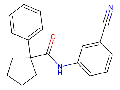 N-(3-cyanophenyl)-1-phenylcyclopentane-1-carboxamide structure