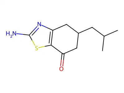 2-Amino-5-(2-methylpropyl)-4,5,6-trihydrobenzothiazol-7-one structure