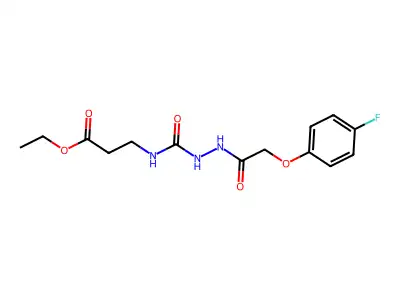 Ethyl 3-[[[2-(4-fluorophenoxy)acetyl]amino]carbamoylamino]propanoate structure