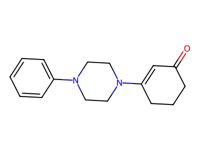 3-(4-Phenylpiperazin-1-yl)cyclohex-2-en-1-one structure