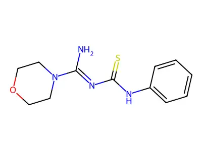 4-Morpholinecarboximidamide, N-[(phenylamino)thioxomethyl]- structure