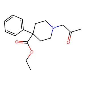 Isonipecotic acid, 1-acetonyl-4-phenyl-, ethyl ester structure