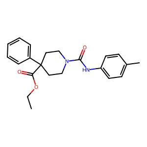 ISONIPECOTIC ACID, 4-PHENYL-1-p-TOLYLCARBAMOYL-, ETHYL ESTER structure