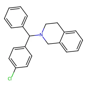 Isoquinoline, 1,2,3,4-tetrahydro 2-(alpha-(p-chlorophenyl)benzyl)- structure