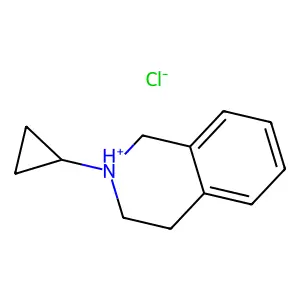 Isoquinoline, 1,2,3,4-tetrahydro-2-cyclopropyl-, hydrochloride structure