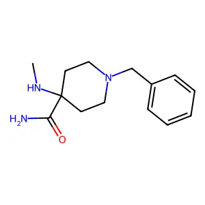 1-Benzyl-4-(methylamino)piperidine-4-carboxamide structure