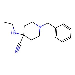 1-Benzyl-4-(ethylamino)piperidine-4-carbonitrile structure