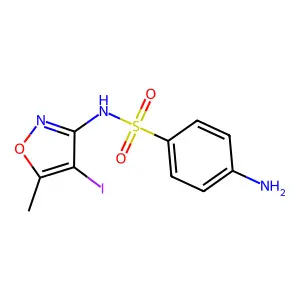 4-Amino-N-(4-iodo-5-methyl-3-isoxazolyl)benzenesulfonamide structure