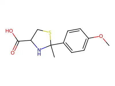 2-(4-methoxyphenyl)-2-methyl-1,3-thiazolidine-4-carboxylic Acid structure