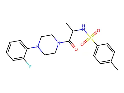N-[2-[4-(2-Fluorophenyl)-1-piperazinyl]-1-methyl-2-oxoethyl]-4-methylbenzenesulfonamide structure
