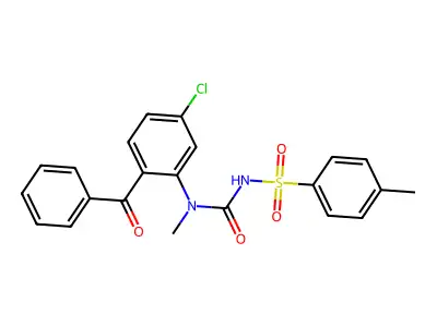 1-(2-Benzoyl-5-chlorophenyl)-1-methyl-3-(4-methylphenyl)sulfonylurea structure