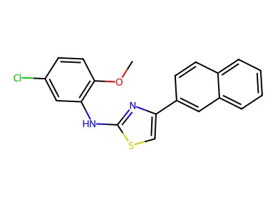 N-(5-chloro-2-methoxyphenyl)-4-(2-naphthyl)-1,3-thiazol-2-amine structure