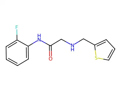 N-(2-fluorophenyl)-2-[(thiophen-2-ylmethyl)amino]acetamide structure