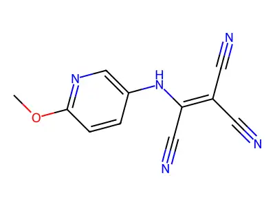 2-((6-Methoxy-3-pyridyl)amino)ethene-1,1,2-tricarbonitrile structure