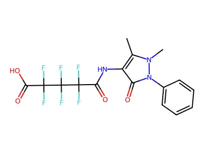 4-(N-(2,3-DIMETHYL-5-OXO-1-PHENYL(3-PYRAZOLIN-4-YL))CARBAMOYL)-2,2,3,3,4,4-HEXAFLUOROBUTANOIC ACID structure