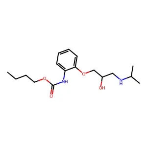 Butyl N-[2-[2-hydroxy-3-(propan-2-ylamino)propoxy]phenyl]carbamate structure